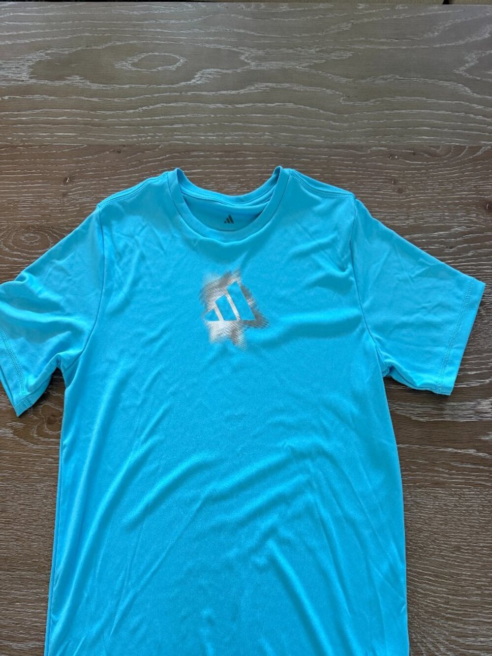 Boys Teal Adidas short sleeve regular fit t-shirt top shirt size Medium 10/12